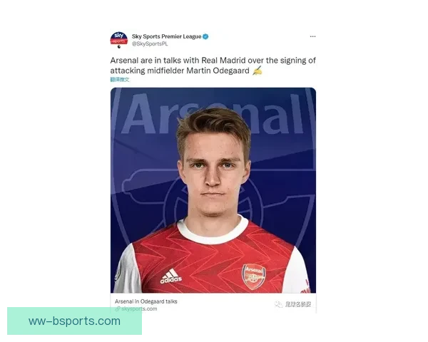 厄德高以3500万欧元正式转会阿森纳迎来职业生涯新篇章